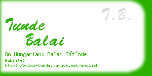 tunde balai business card